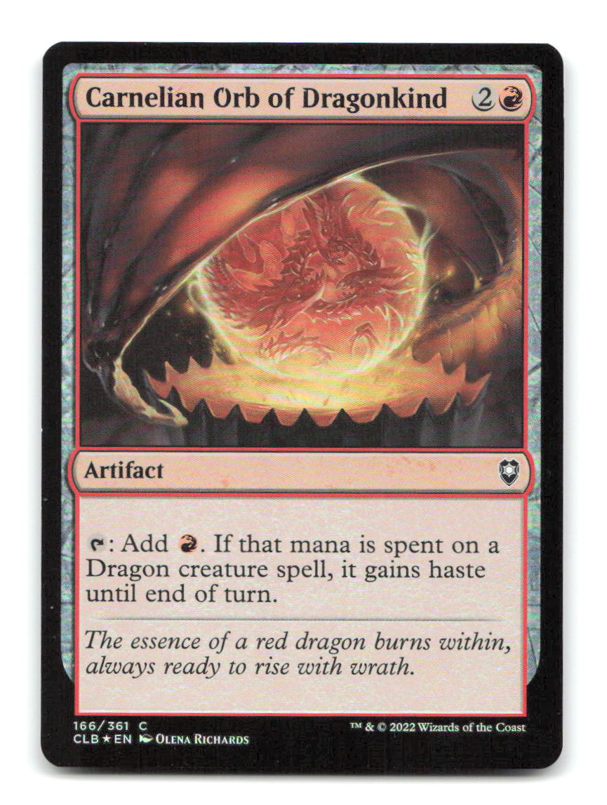 Carnelian Orb of Dragonkind 166 CLB Magic: The Gathering Foil NM
