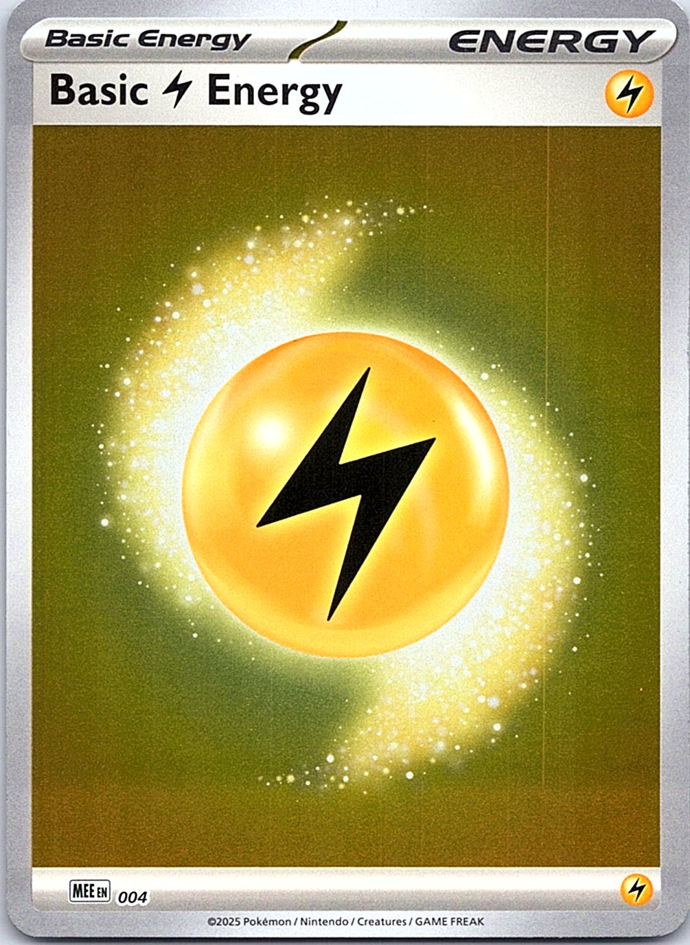 Basic Lightning Energy 004 Mega Evolution Energies Pokemon Reverse Holo LP