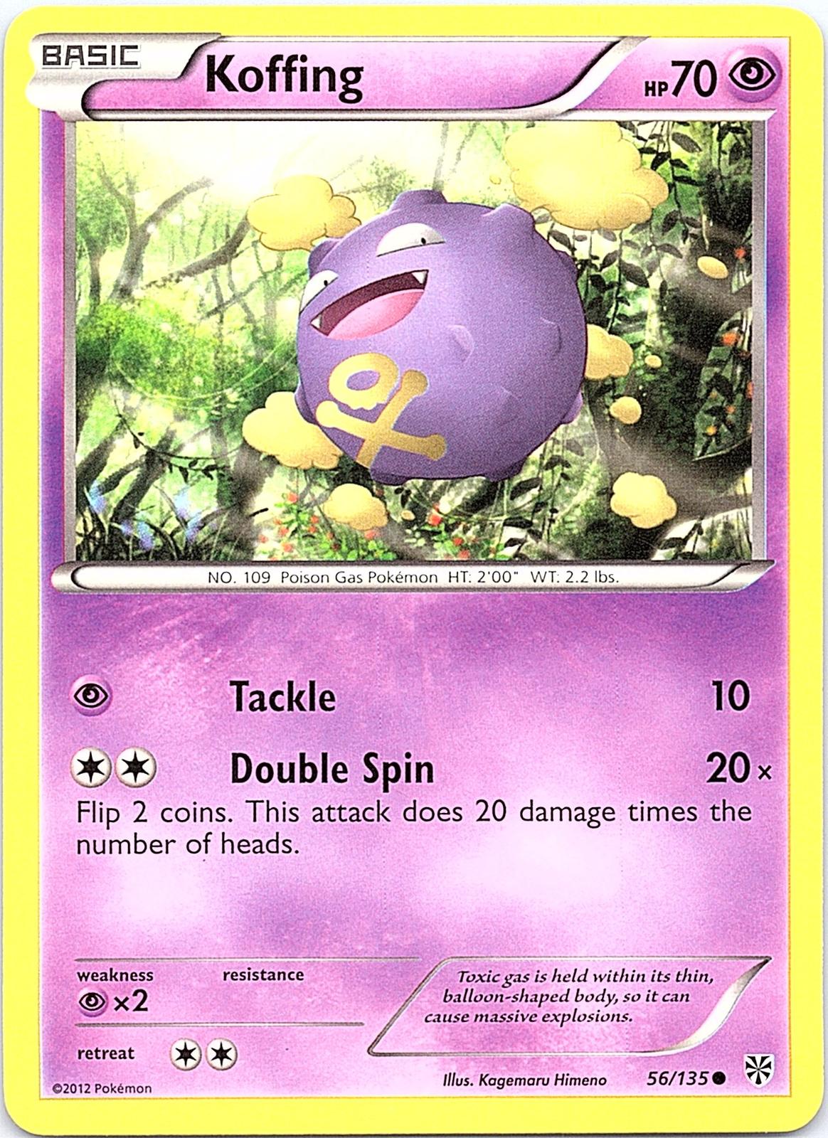 Koffing 56/135 Common Plasma Storm Pokemon Moderately Played