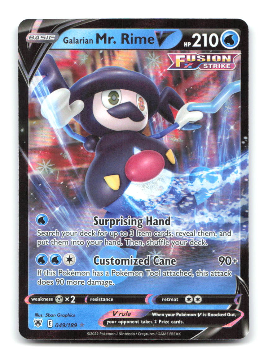 Galarian Mr. Rime V 049/189 Holo V Rare Astral Radiance Pokemon Near Mint