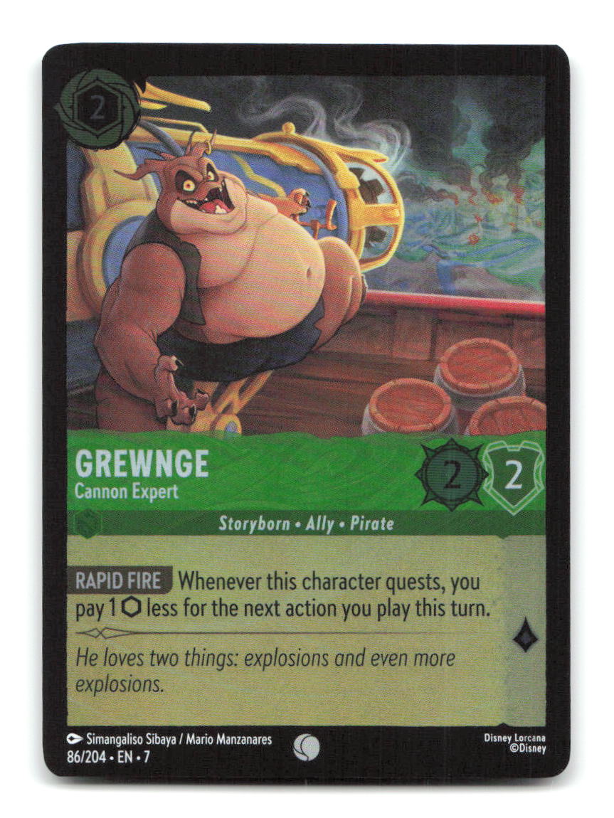 Grewnge - Cannon Expert 86/204 7 Lorcana Cold Foil NM