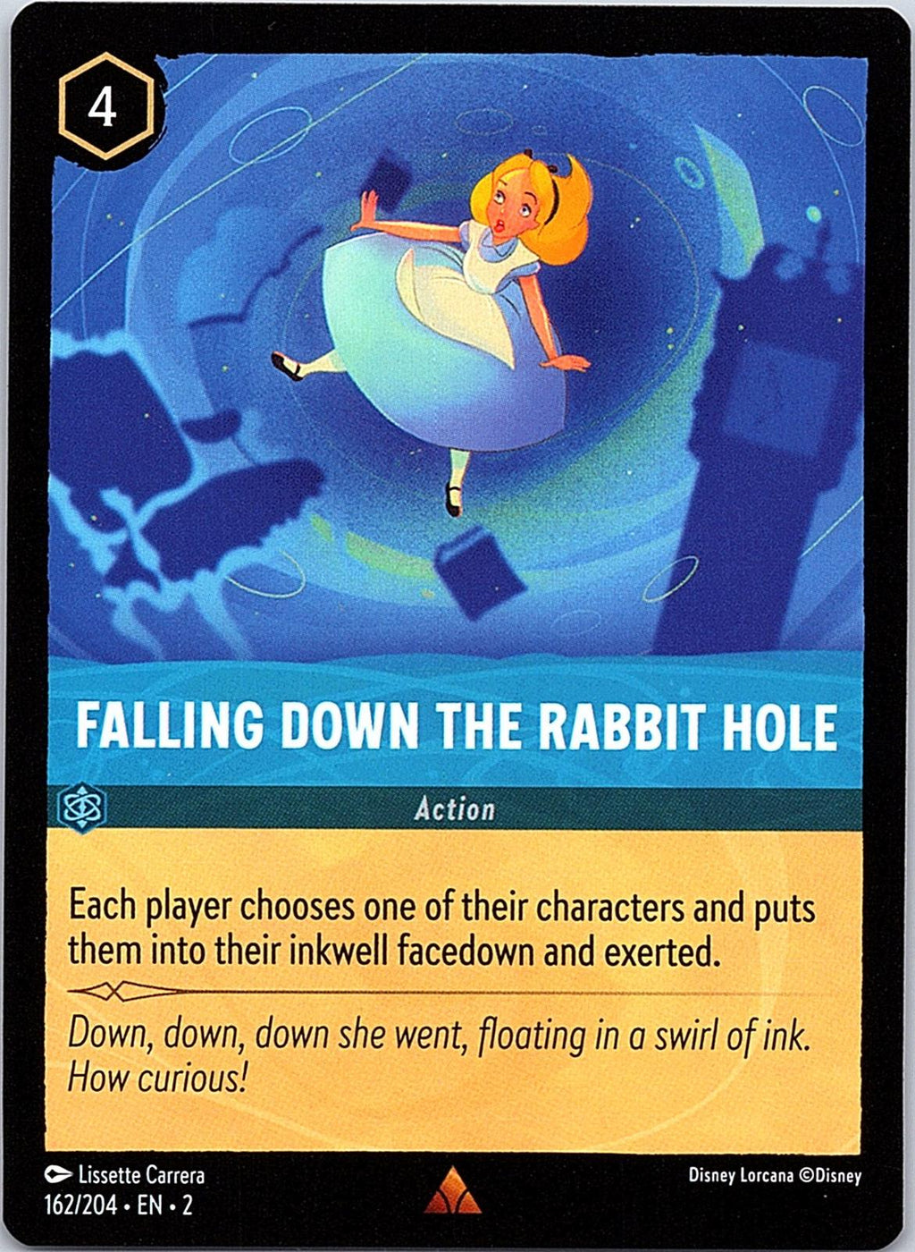 Falling Down the Rabbit Hole 162/204 Rare Rise of the Floodborn Lorcana NM