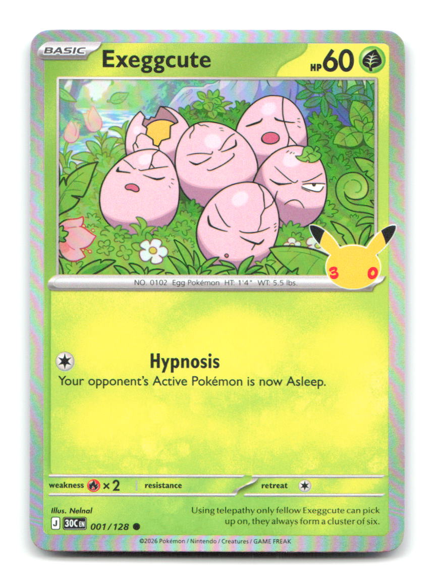 Exeggcute 001/128 30C Pokemon Holo NM