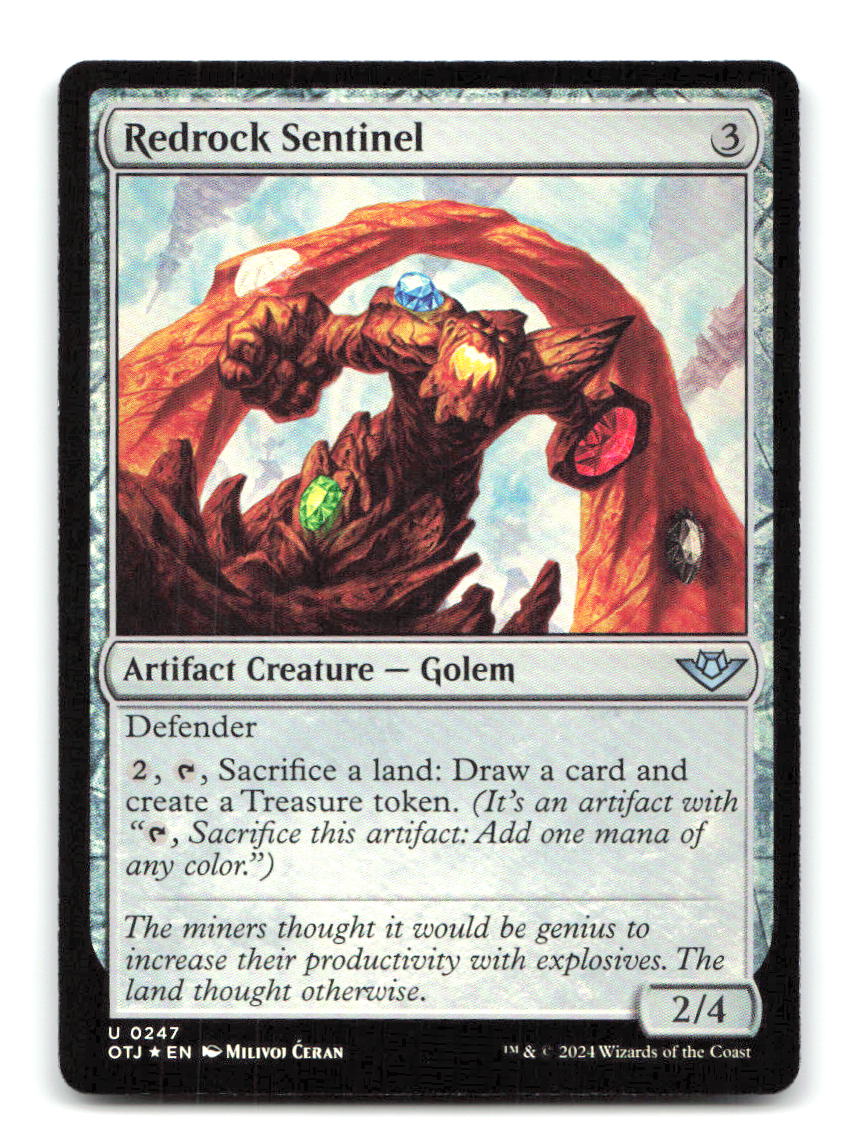 Redrock Sentinel 247 OTJ Magic: The Gathering Foil NM