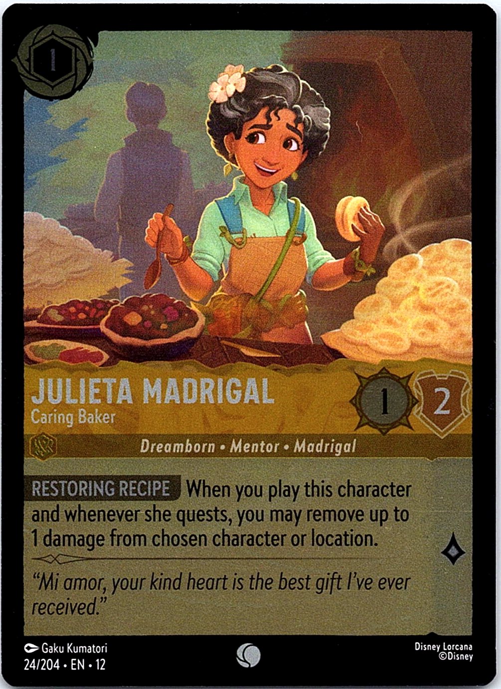 Julieta Madrigal - Caring Baker 24/204 Common Wilds Unknown Lorcana Cold Foil NM
