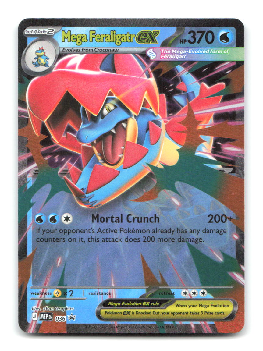 Mega Feraligatr ex 036 MEP Pokemon Holo NM