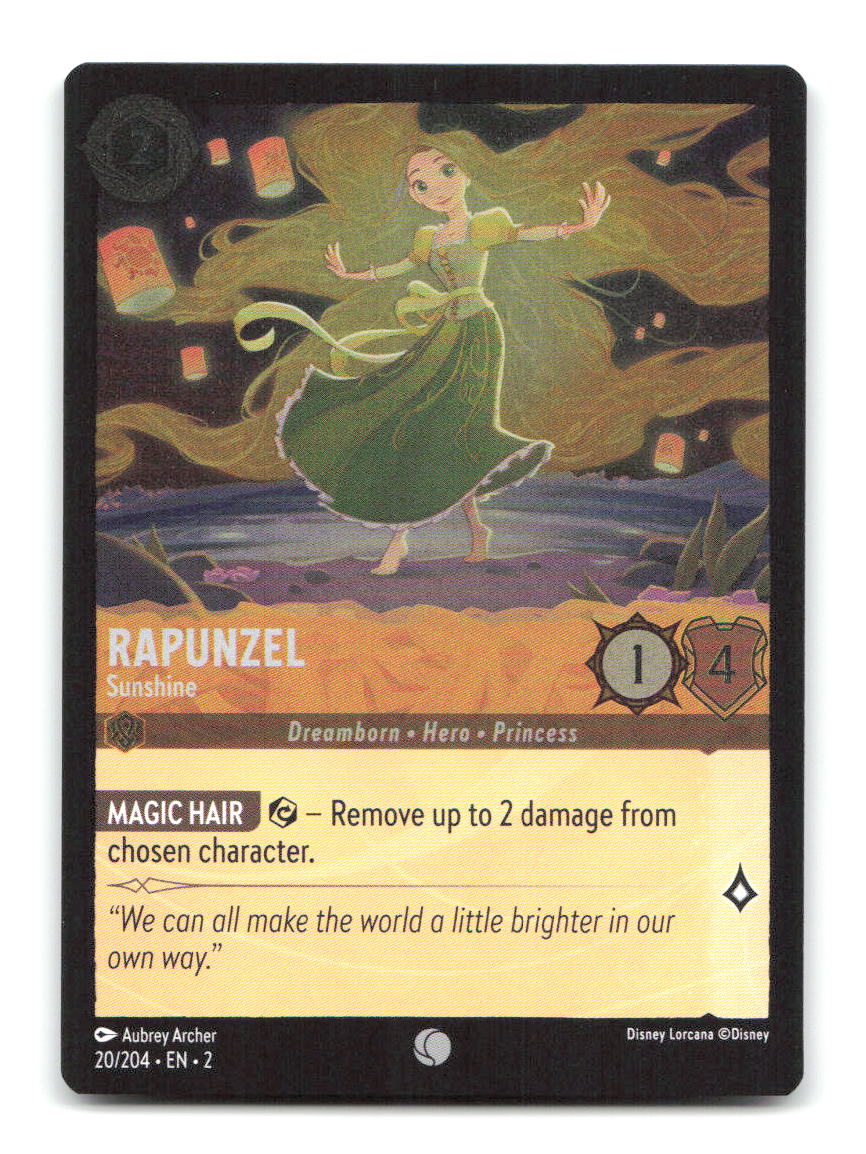Rapunzel - Sunshine 20/204 2 Lorcana Cold Foil NM
