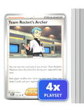 Playset of 4 Team Rocket's Archer 170/182 Uncommon Destined Rivals Pokemon NM