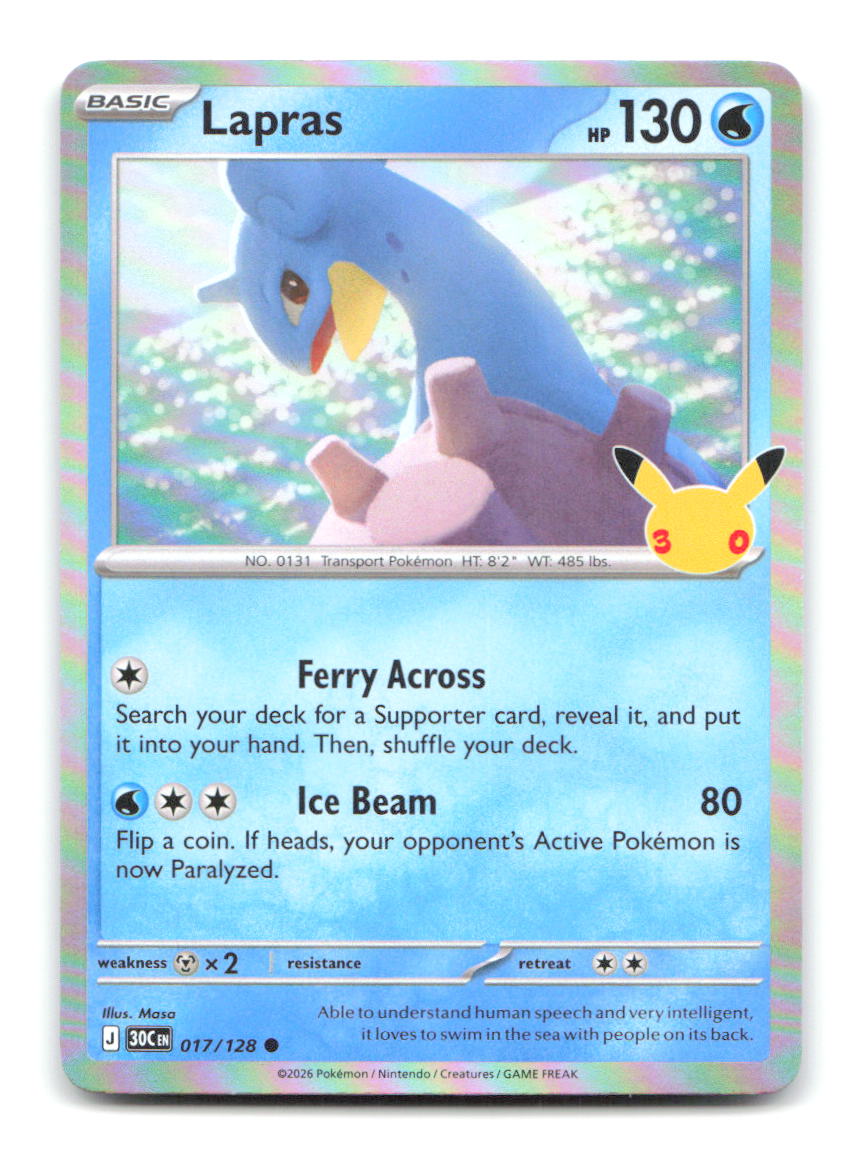 Lapras 017/128 30C Pokemon Holo NM
