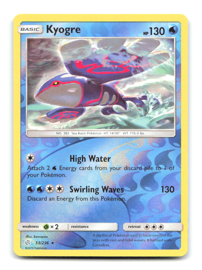 Kyogre 53/236 R Cosmic Eclipse Pokemon Reverse Holo LP