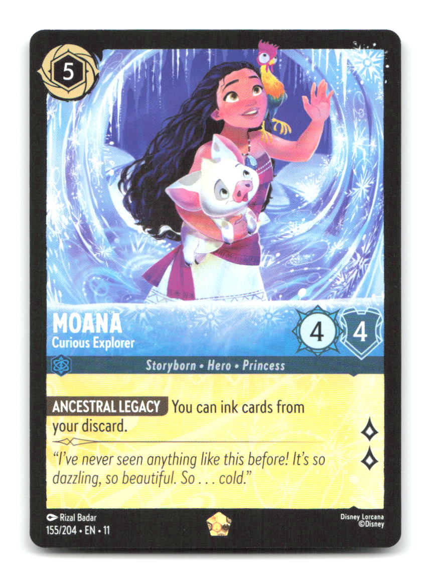 Moana - Curious Explorer 155/204 11 Lorcana NM
