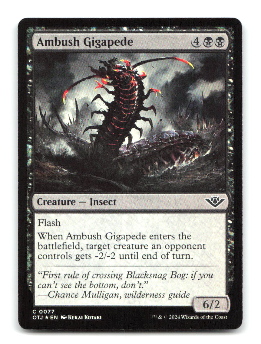 Ambush Gigapede 77 OTJ Magic: The Gathering Foil NM