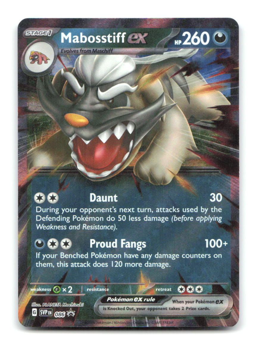 Mabosstiff ex 086 Holo Promo Scarlet & Violet Promo Pokemon Near Mint