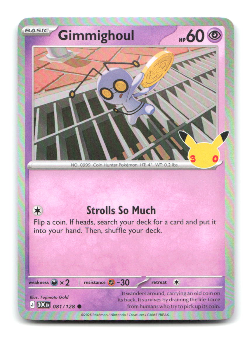 Gimmighoul 081/128 30C Pokemon Holo NM