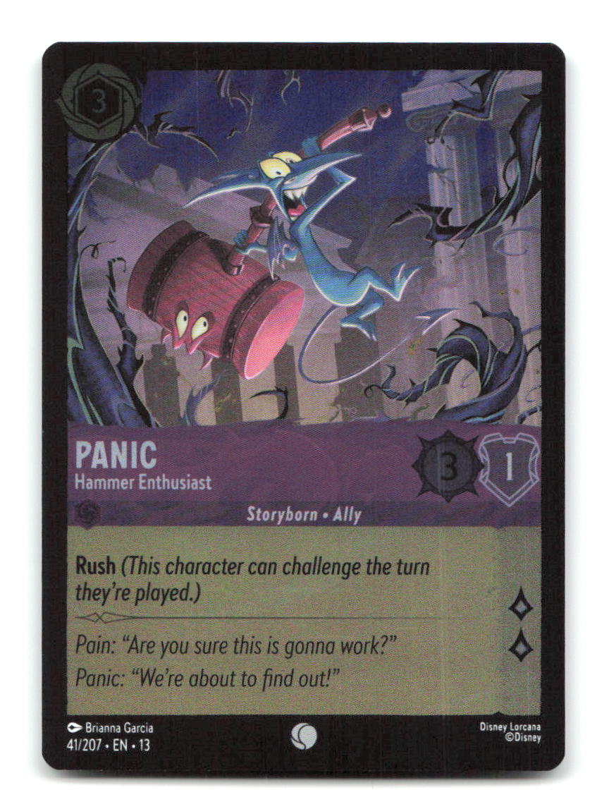 Panic - Hammer Enthusiast 41/204 13 Lorcana Cold Foil NM