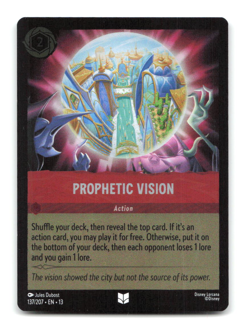 Prophetic Vision 137/204 13 Lorcana Cold Foil NM