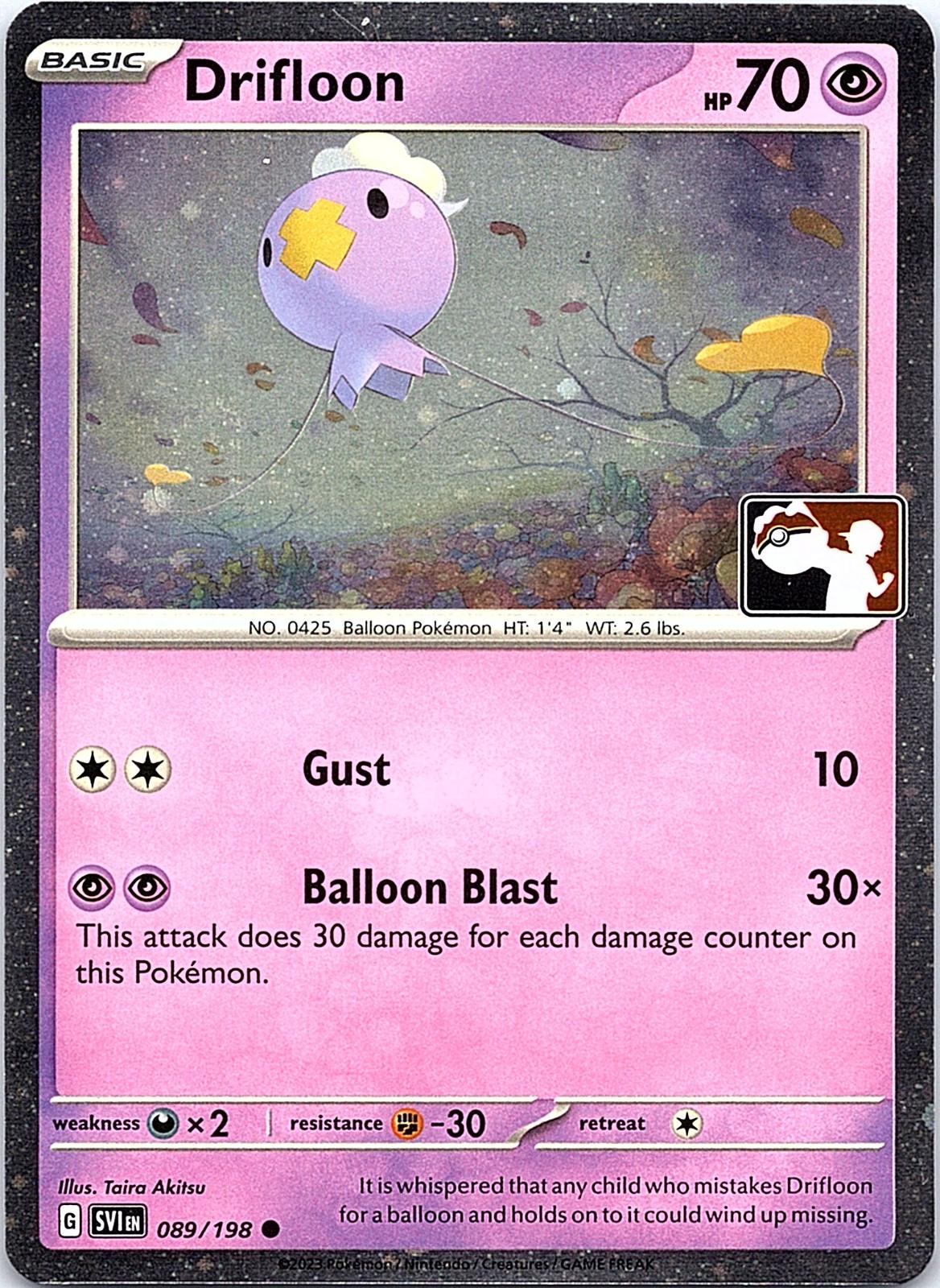 Drifloon 089/198 Holo Common Prize Pack Series Cards Pokemon Lightly Played