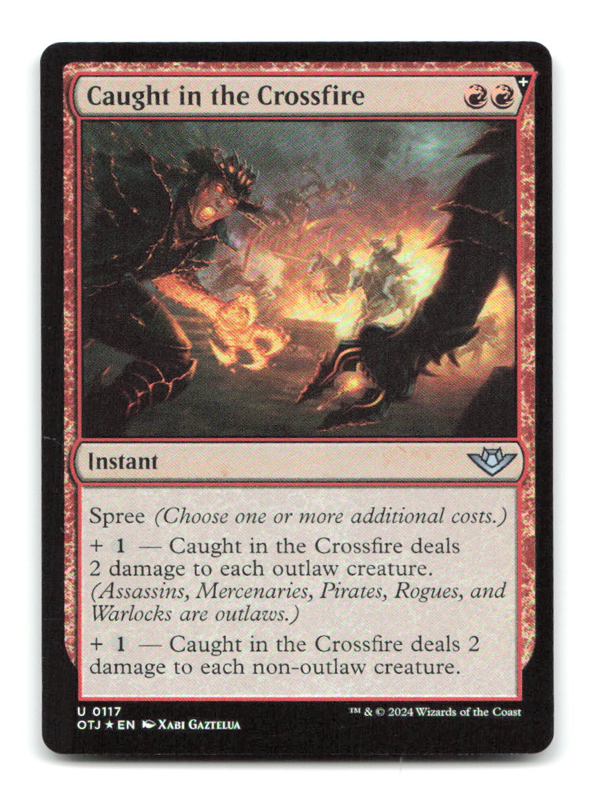 Caught in the Crossfire 117 OTJ Magic: The Gathering Foil NM
