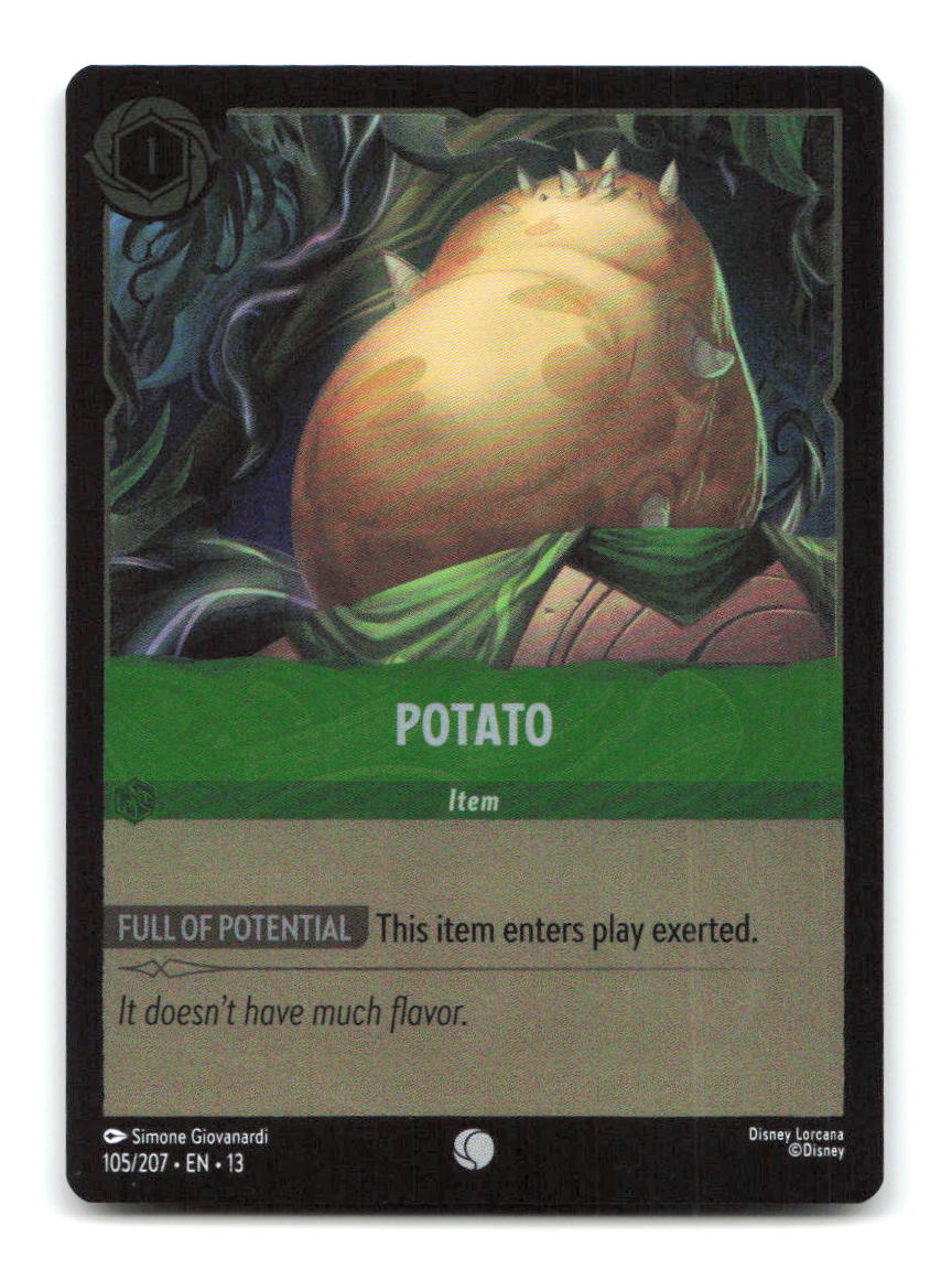 Potato 105/204 13 Lorcana Cold Foil NM
