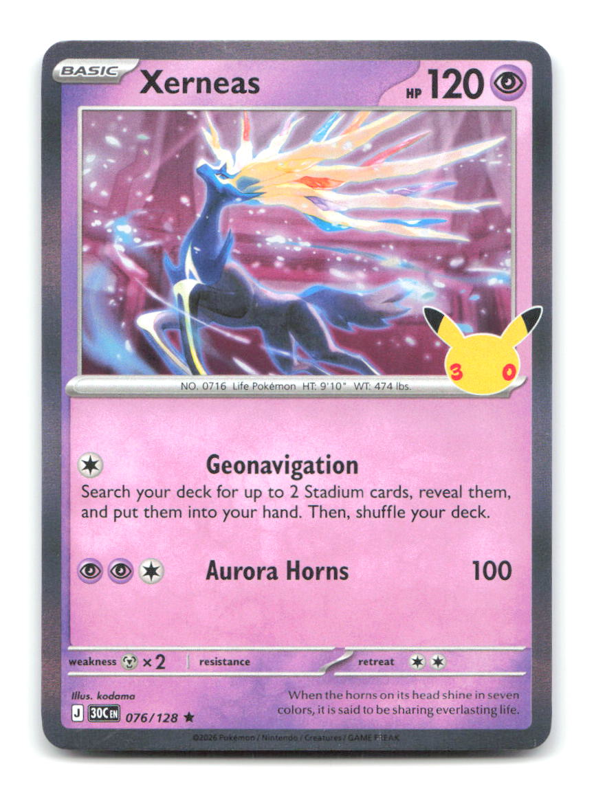 Xerneas 076/128 30C Pokemon Holo NM