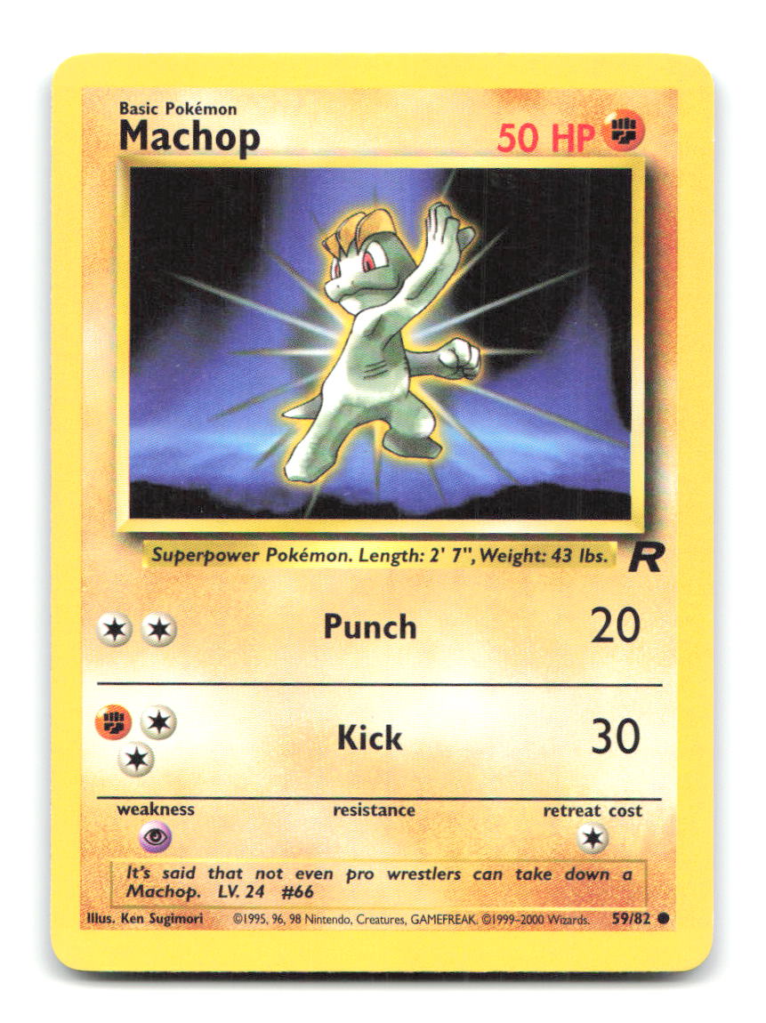 Machop 59/82 TR Pokemon Unlimited HP