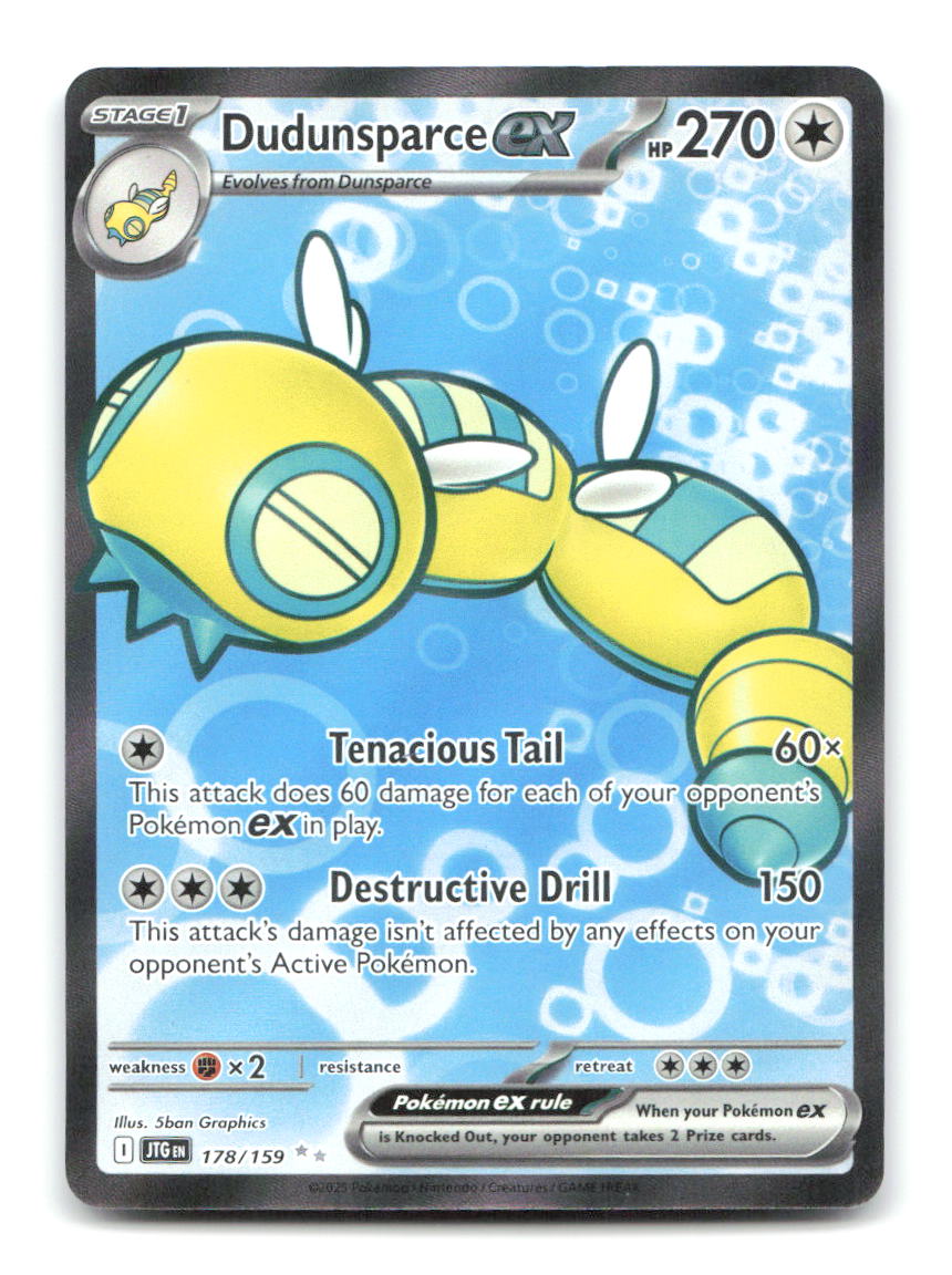 Dudunsparce ex 178/159 JTG Pokemon Holo NM