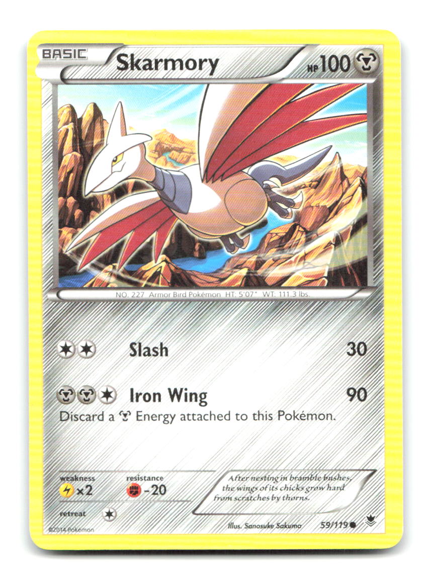 Skarmory 59/119 Common Phantom Forces Pokemon Moderately Played