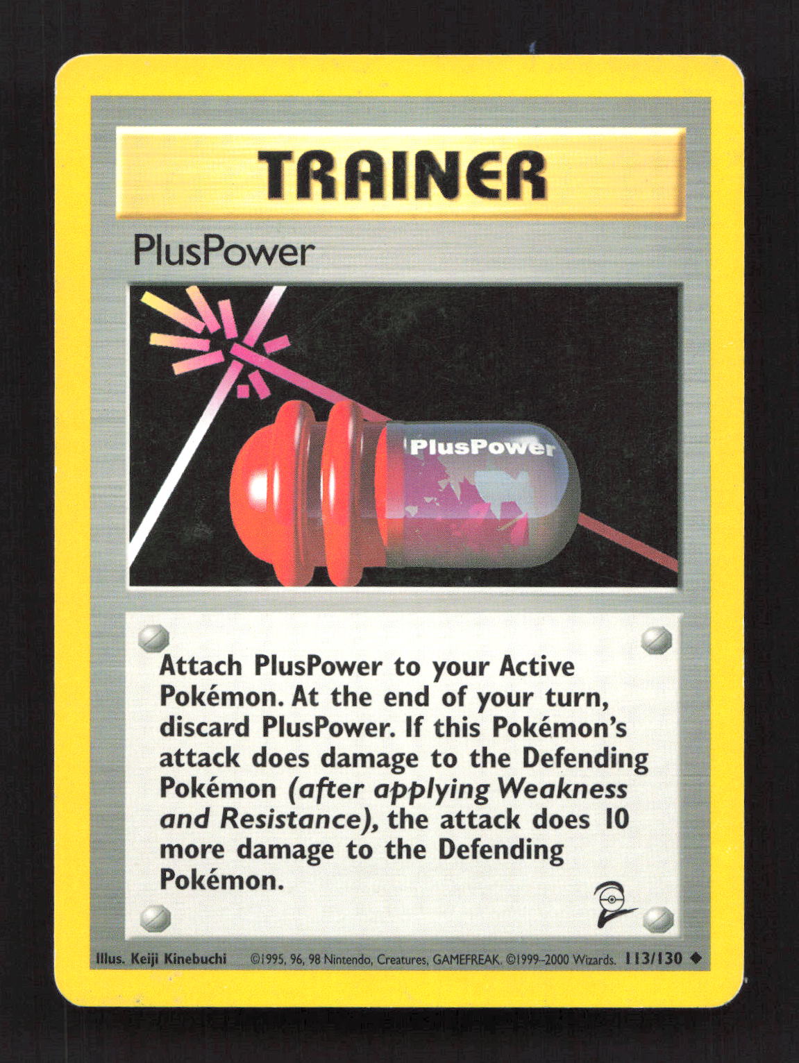 PlusPower 113/130 Uncommon Base Set 2 Pokemon Moderately Played