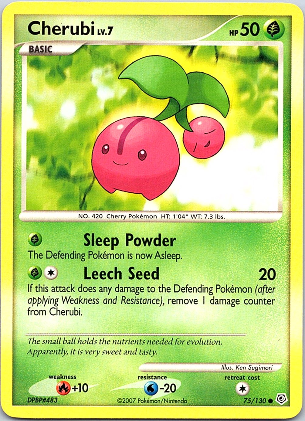 Cherubi 75/130 Common Diamond & Pearl Pokemon Heavily Played