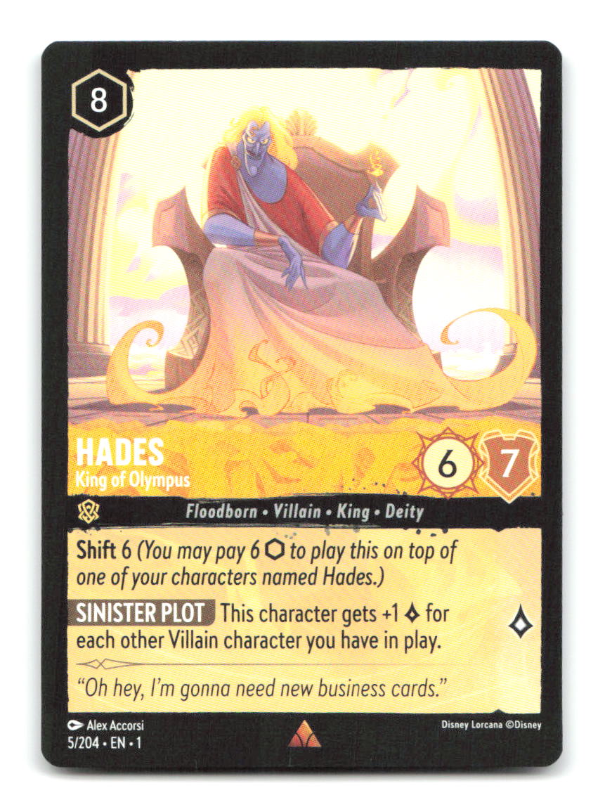 Hades - King of Olympus 5/204 1 Lorcana NM
