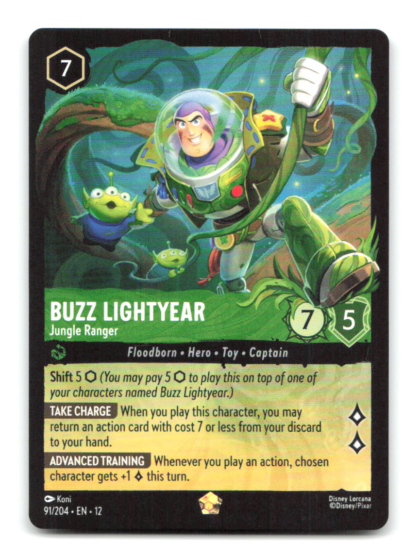Buzz Lightyear - Jungle Ranger 91/204 12 Lorcana NM