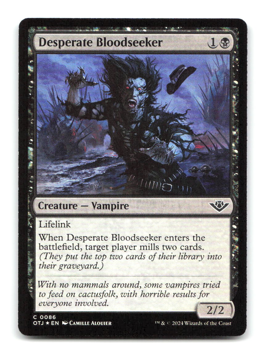 Desperate Bloodseeker 86 OTJ Magic: The Gathering Foil NM