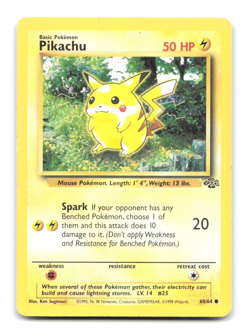 Pikachu 60/64 JU Pokemon Unlimited HP