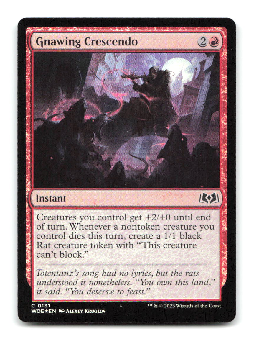 Gnawing Crescendo 131 WOE Magic: The Gathering Foil NM