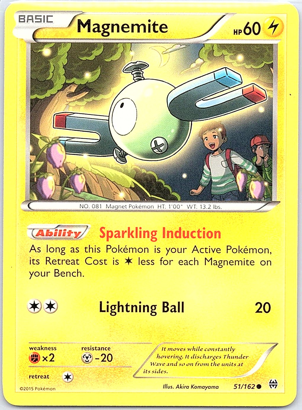 Magnemite 51/162 Common BREAKthrough Pokemon Moderately Played