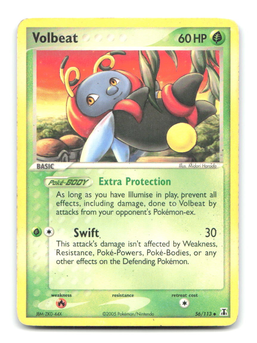 Volbeat 56/113 Uncommon Delta Species Pokemon Heavily Played