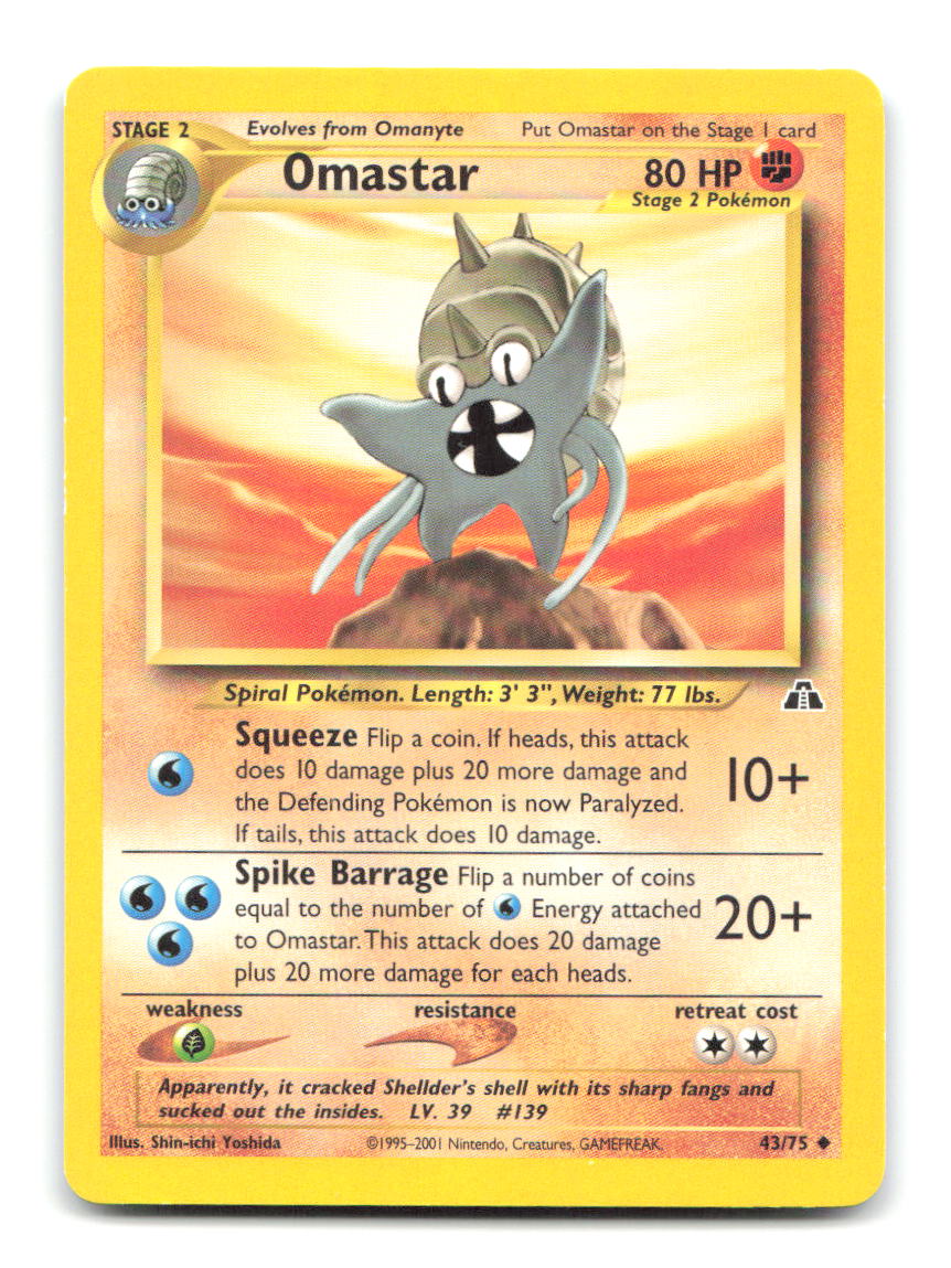 Omastar 43/75 N2 Pokemon Unlimited MP