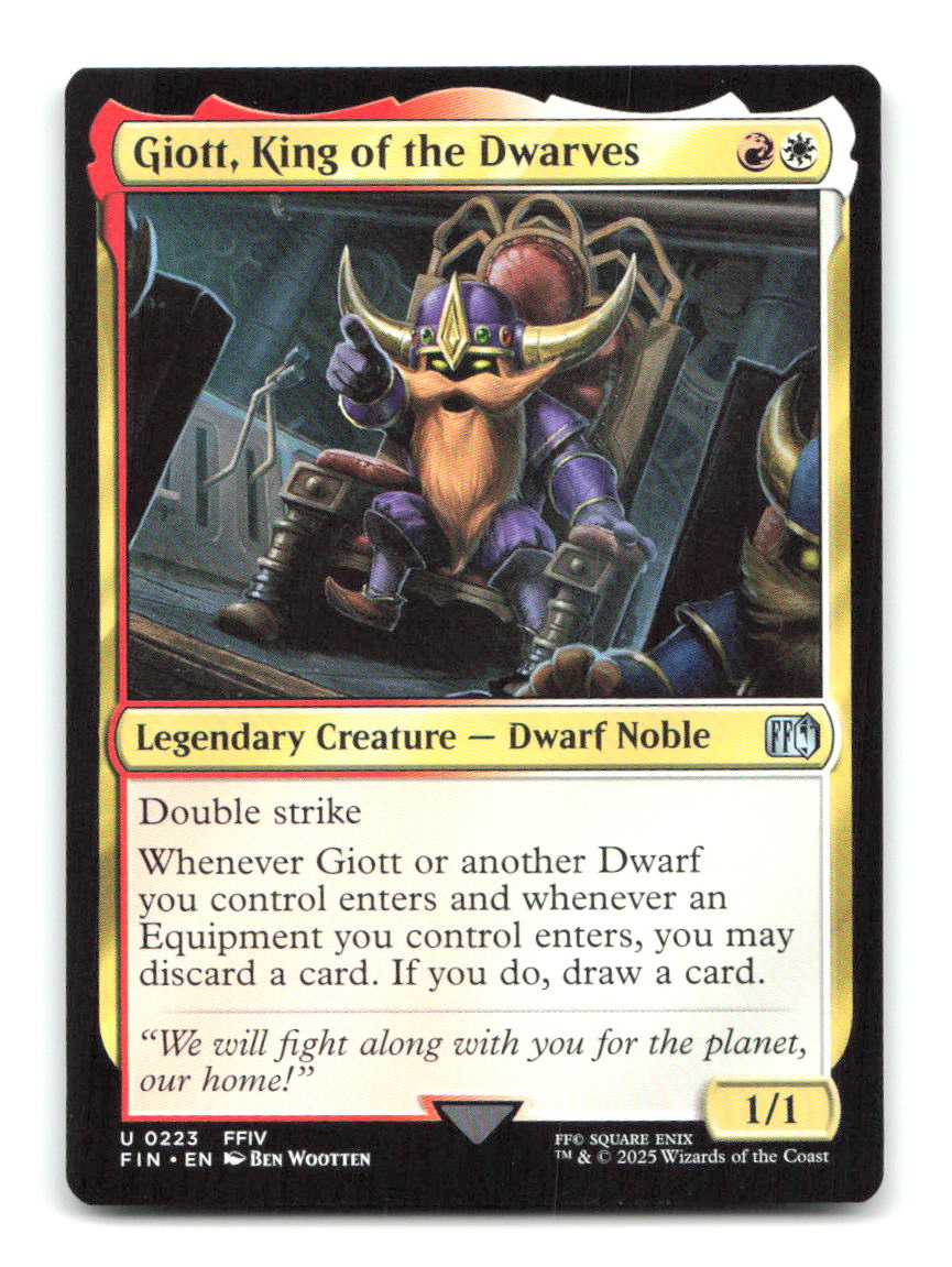 Giott, King of the Dwarves 223 FIN Magic: The Gathering NM