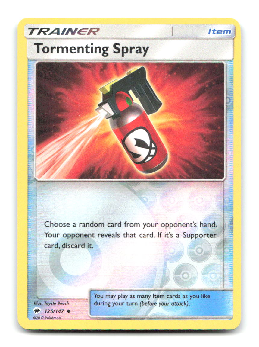Tormenting Spray 125/147 Uncommon Burning Shadows Pokemon Reverse Holo LP