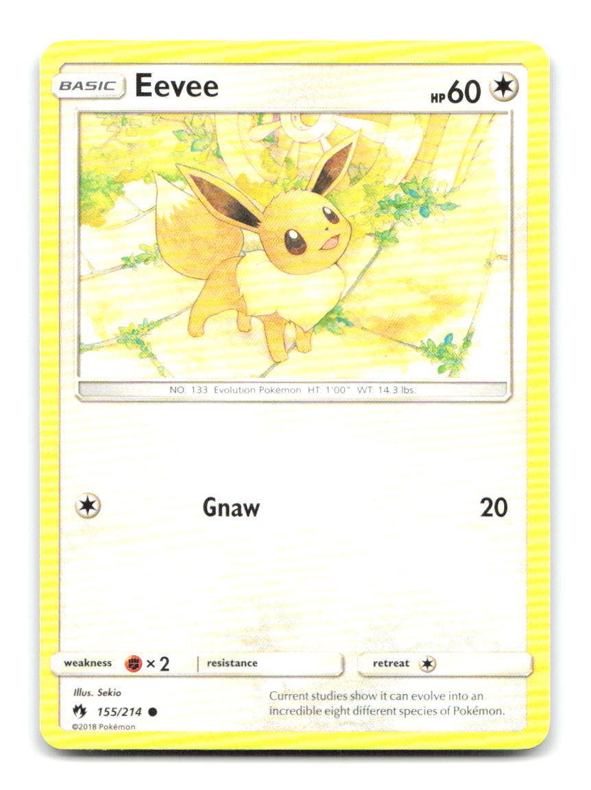 Eevee 155/214 Common Lost Thunder Pokemon Lightly Played