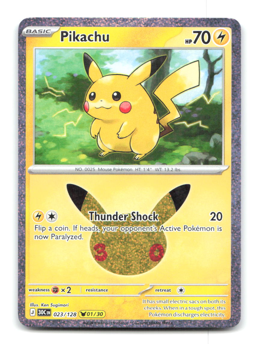 Pikachu 023/128 30C Pokemon Holo NM
