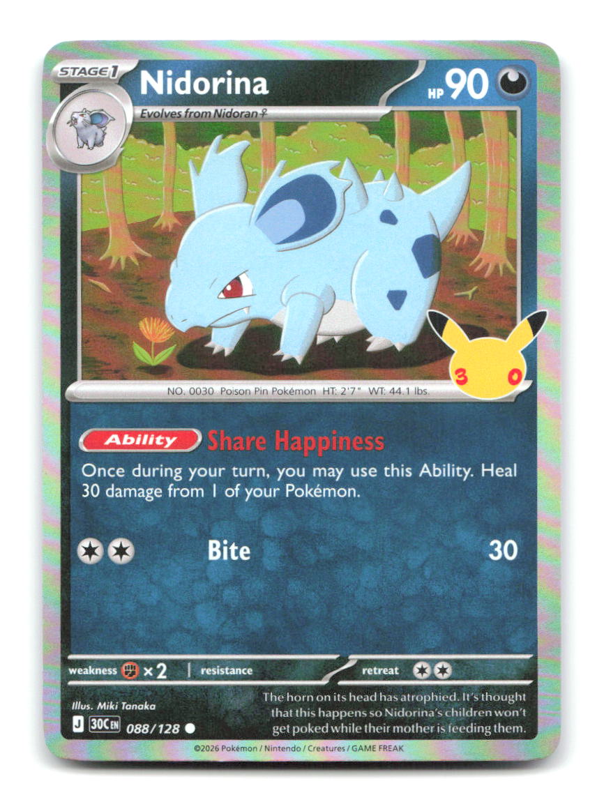 Nidorina 088/128 30C Pokemon Holo NM