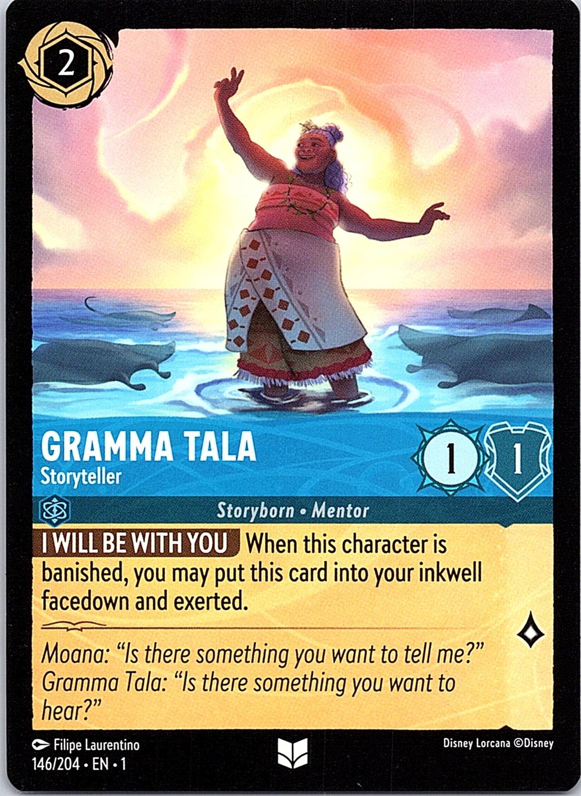 Gramma Tala - Storyteller 146/204 Uncommon The First Chapter Lorcana Near Mint