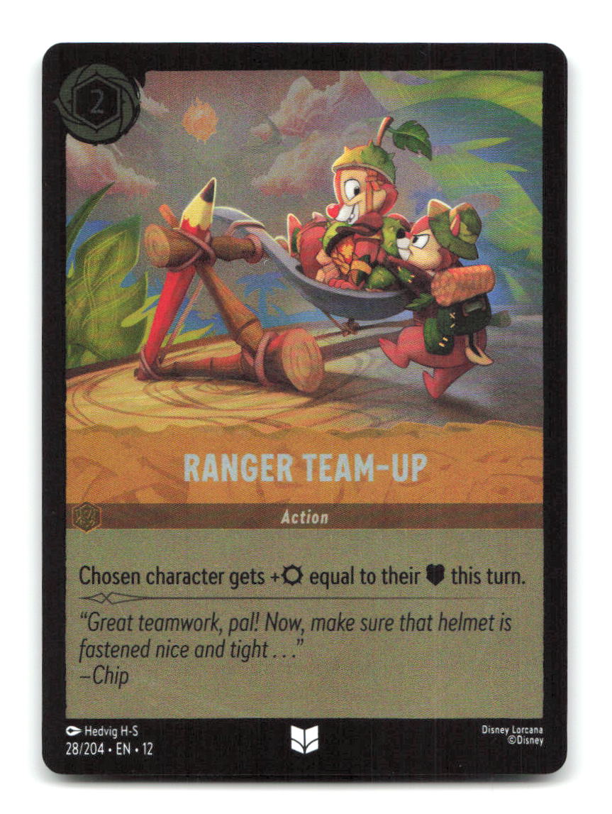 Ranger Team-Up 28/204 12 Lorcana Cold Foil NM