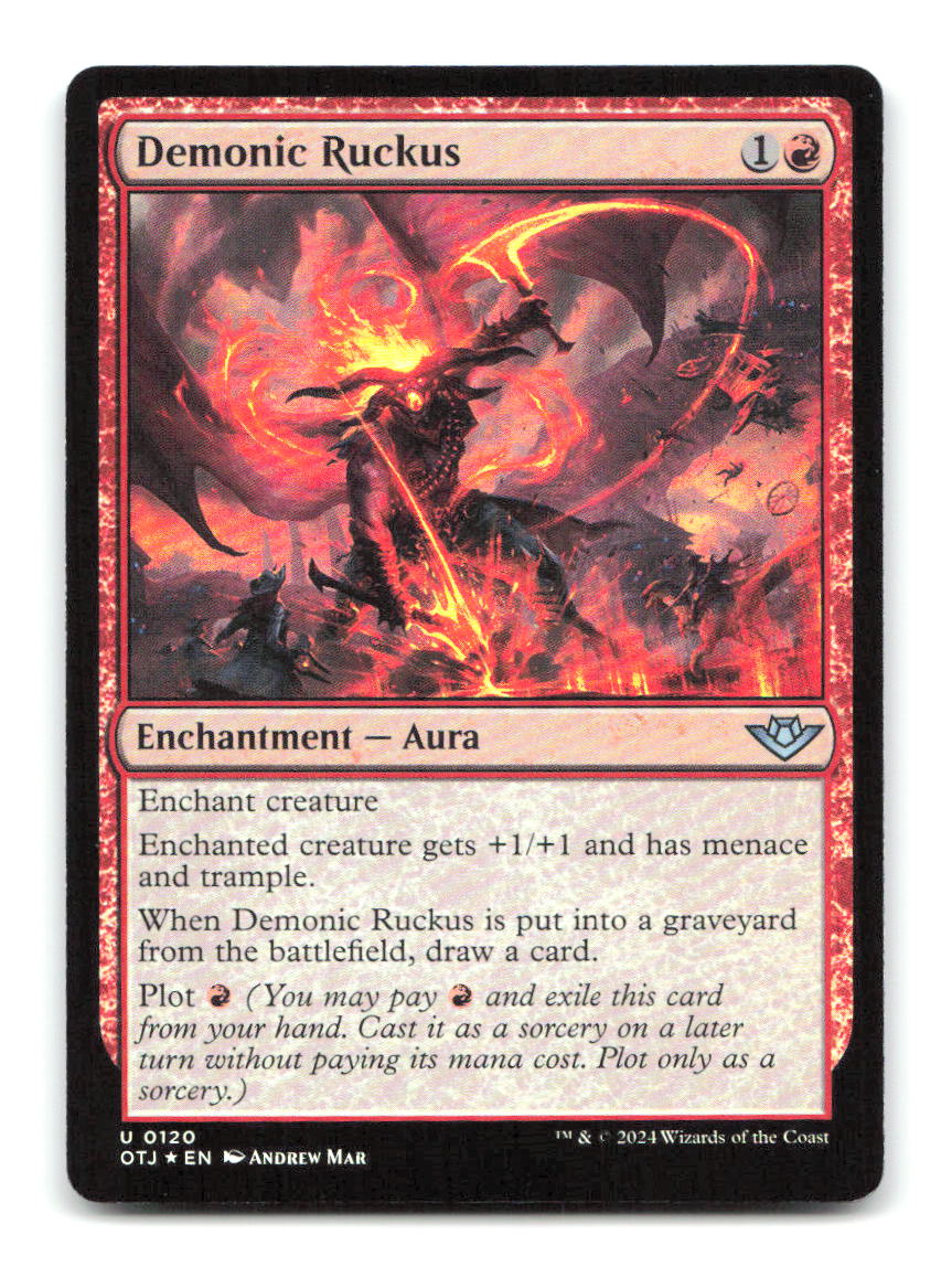Demonic Ruckus 120 OTJ Magic: The Gathering Foil NM