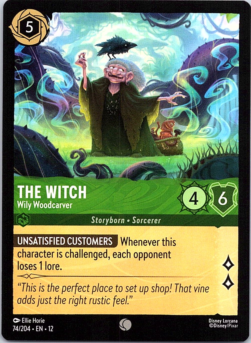 The Witch - Wily Woodcarver 74/204 Common Wilds Unknown Lorcana Near Mint