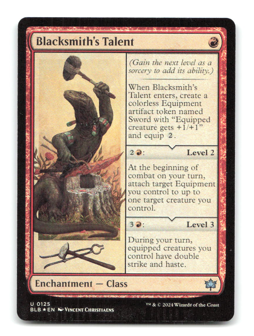 Blacksmith's Talent 125 BLB Magic: The Gathering Foil NM