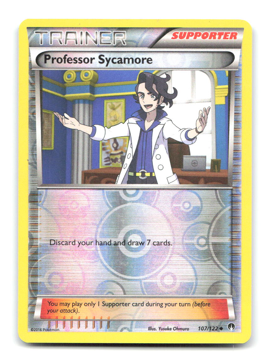 Professor Sycamore 107/122 Uncommon BREAKpoint Pokemon Reverse Holo LP