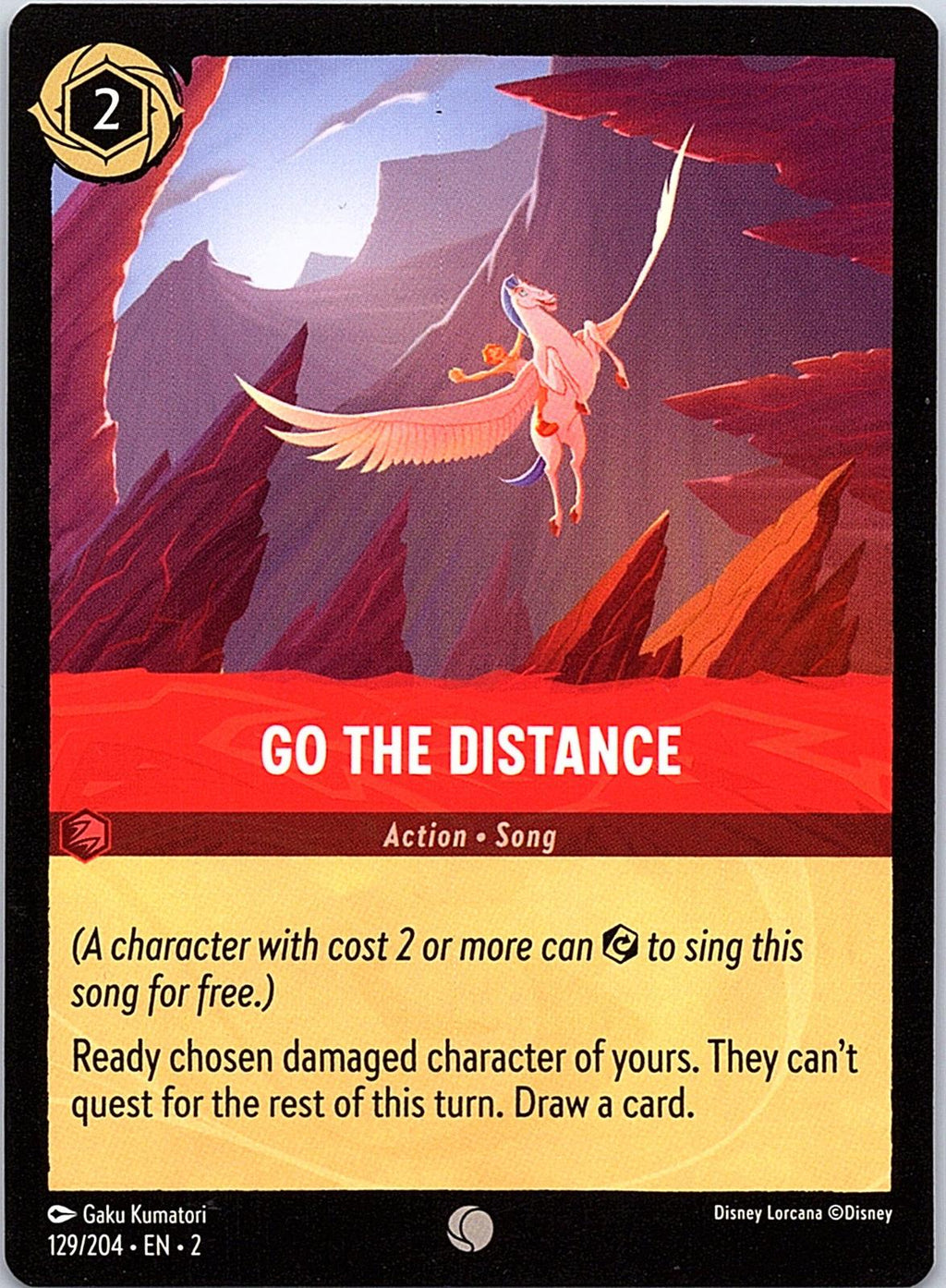 Go the Distance 129/204 Common Rise of the Floodborn Lorcana Near Mint