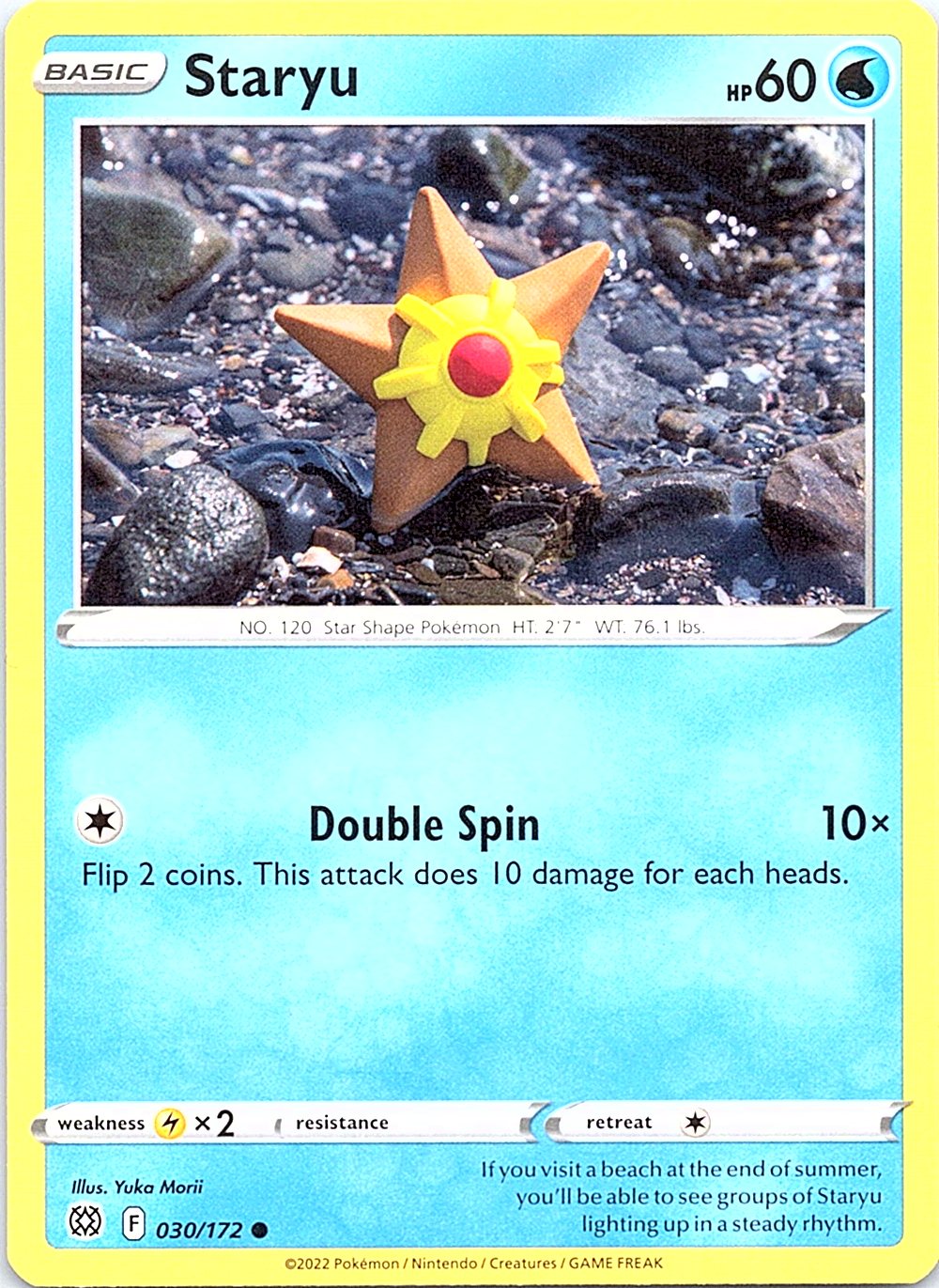 Staryu 030/172 Common Brilliant Stars Pokemon Near Mint
